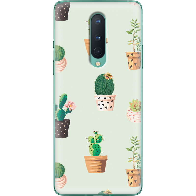 Чехол BoxFace OnePlus 8 L-green Cacti