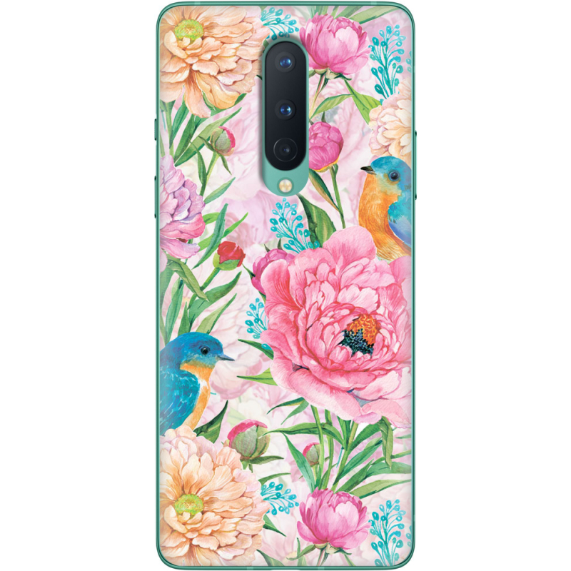 Чехол BoxFace OnePlus 8 Birds in Flowers