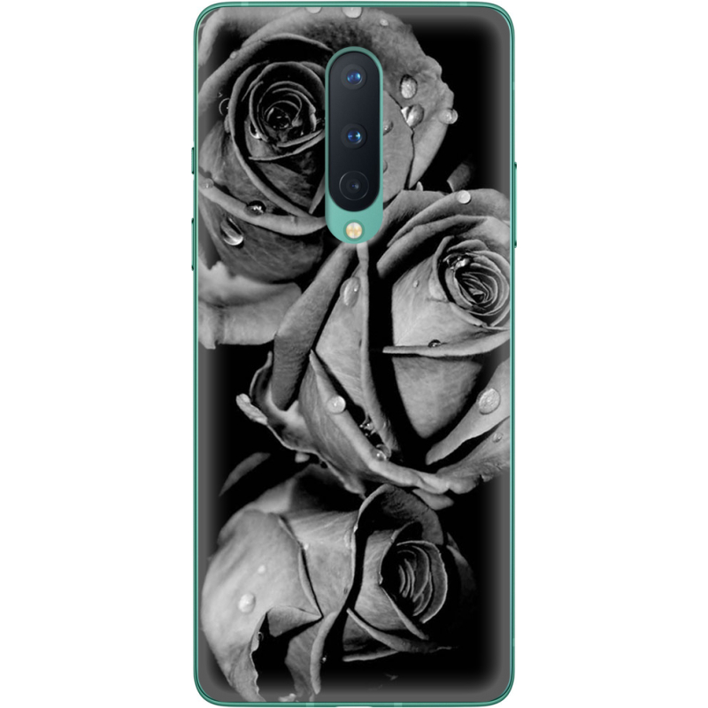 Чехол BoxFace OnePlus 8 Black and White Roses