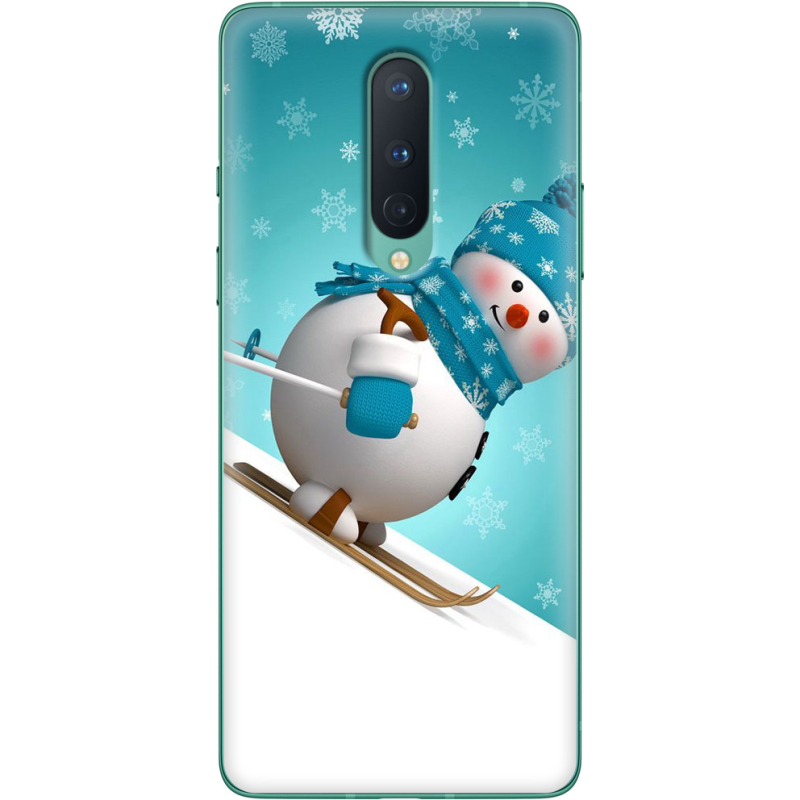 Чехол BoxFace OnePlus 8 Skier Snowman