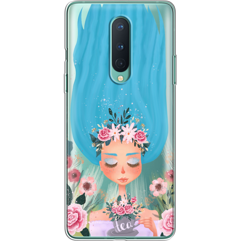 Прозрачный чехол BoxFace OnePlus 8 Blue Hair