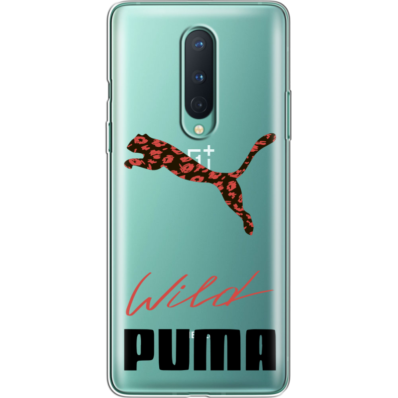 Прозрачный чехол BoxFace OnePlus 8 Wild Cat