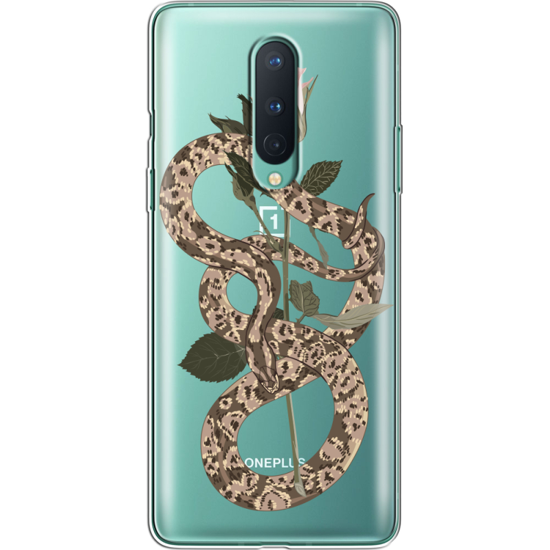 Прозрачный чехол BoxFace OnePlus 8 Glamor Snake