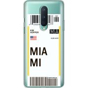 Прозрачный чехол BoxFace OnePlus 8 Ticket Miami