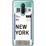 Прозрачный чехол BoxFace OnePlus 8 Ticket New York