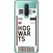 Прозрачный чехол BoxFace OnePlus 8 Ticket Hogwarts