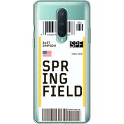 Прозрачный чехол BoxFace OnePlus 8 Ticket Springfield