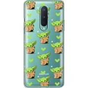 Прозрачный чехол BoxFace OnePlus 8 Pattern Baby Yoda