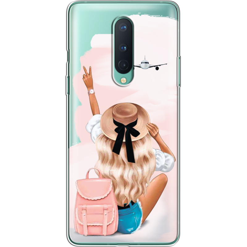 Прозрачный чехол BoxFace OnePlus 8 Travel Girl