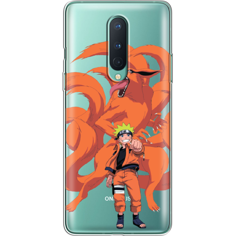 Прозрачный чехол BoxFace OnePlus 8 Naruto and Kurama