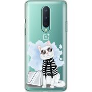 Прозрачный чехол BoxFace OnePlus 8 Cat Style