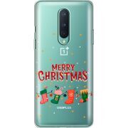 Прозрачный чехол BoxFace OnePlus 8 Merry Christmas
