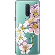 Прозрачный чехол BoxFace OnePlus 8 Cherry Blossom