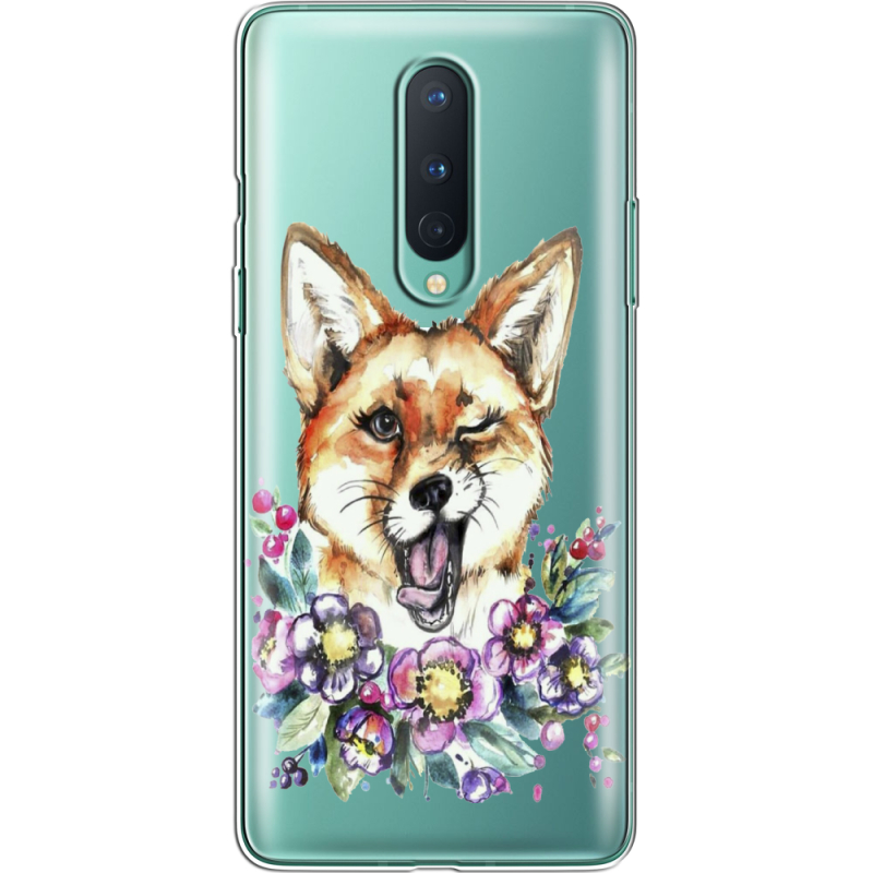 Прозрачный чехол BoxFace OnePlus 8 Winking Fox