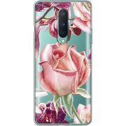 Прозрачный чехол BoxFace OnePlus 8 Rose