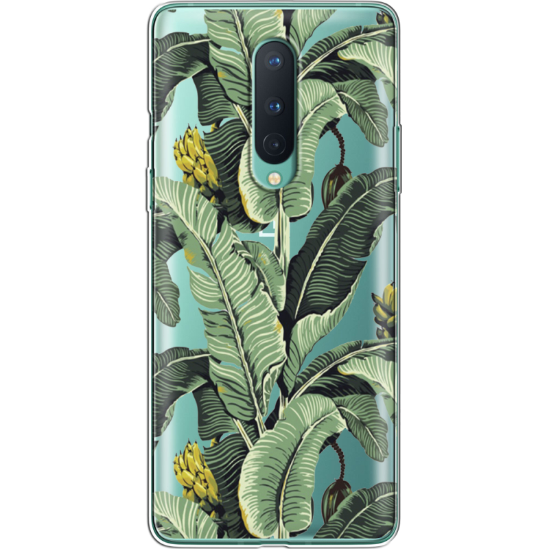 Прозрачный чехол BoxFace OnePlus 8 Banana Leaves