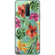 Прозрачный чехол BoxFace OnePlus 8 Tropical Flowers