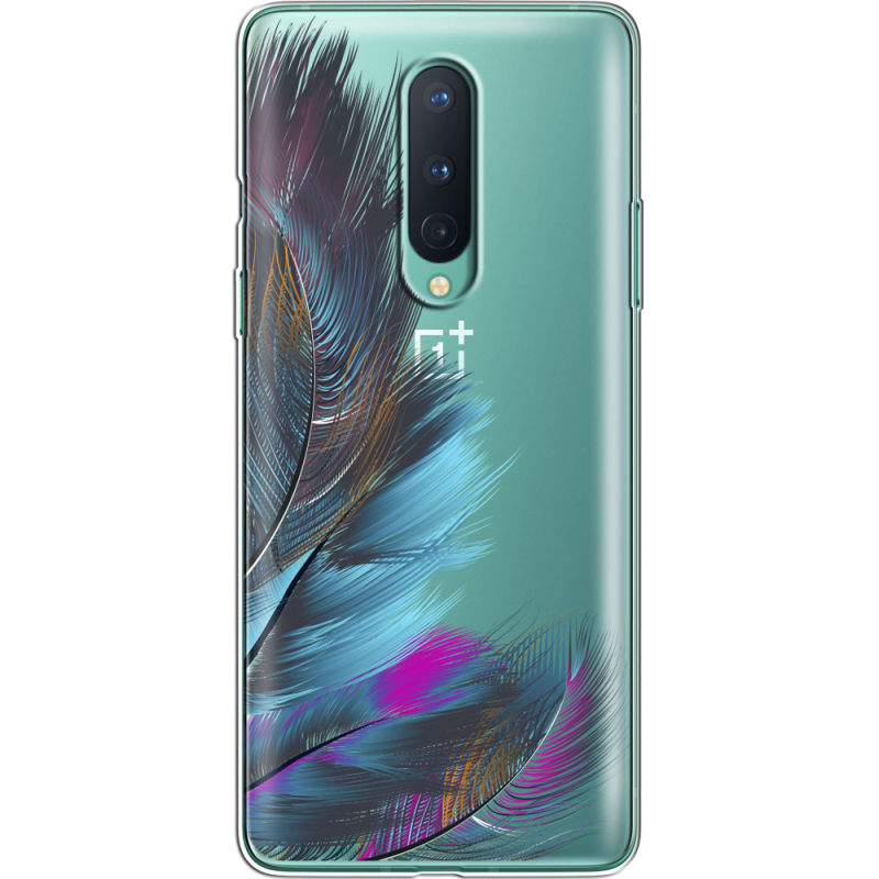 Прозрачный чехол BoxFace OnePlus 8 Feathers