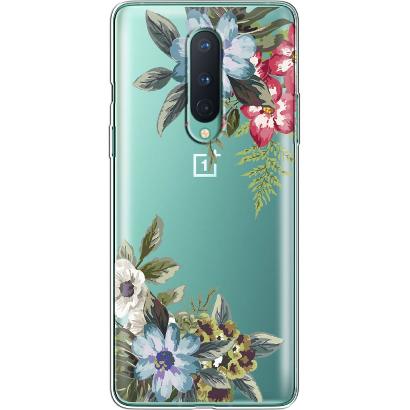 Прозрачный чехол BoxFace OnePlus 8 Floral