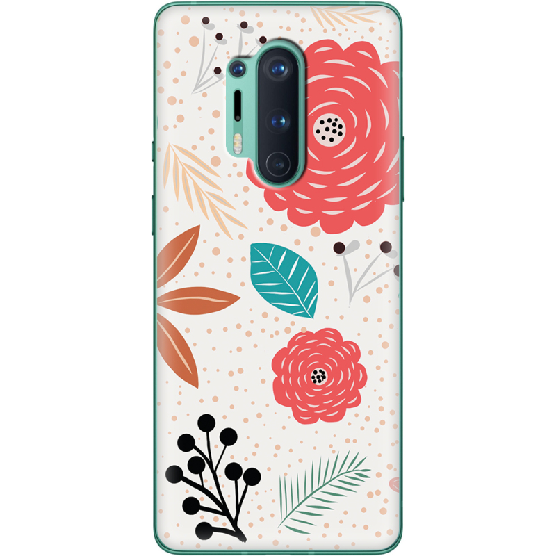 Чехол BoxFace OnePlus 8 Pro Line Flowers