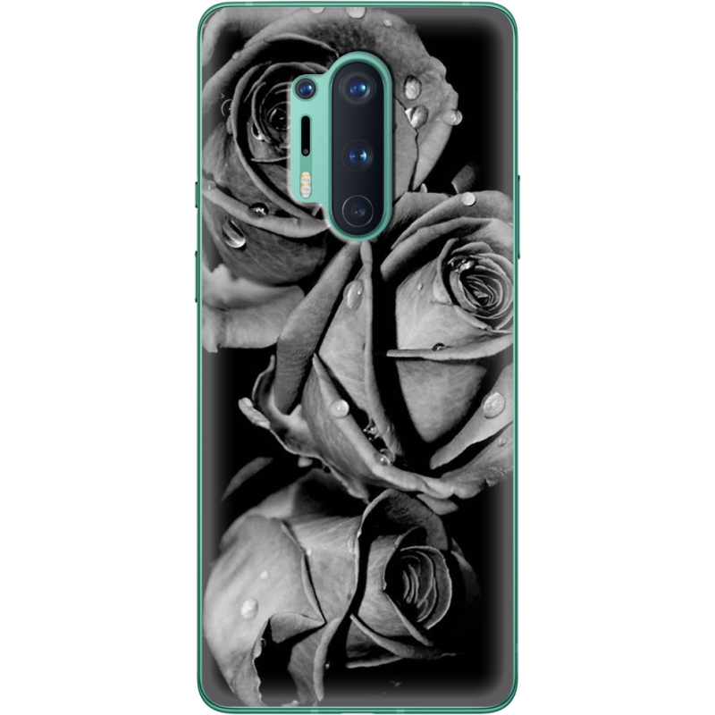 Чехол BoxFace OnePlus 8 Pro Black and White Roses