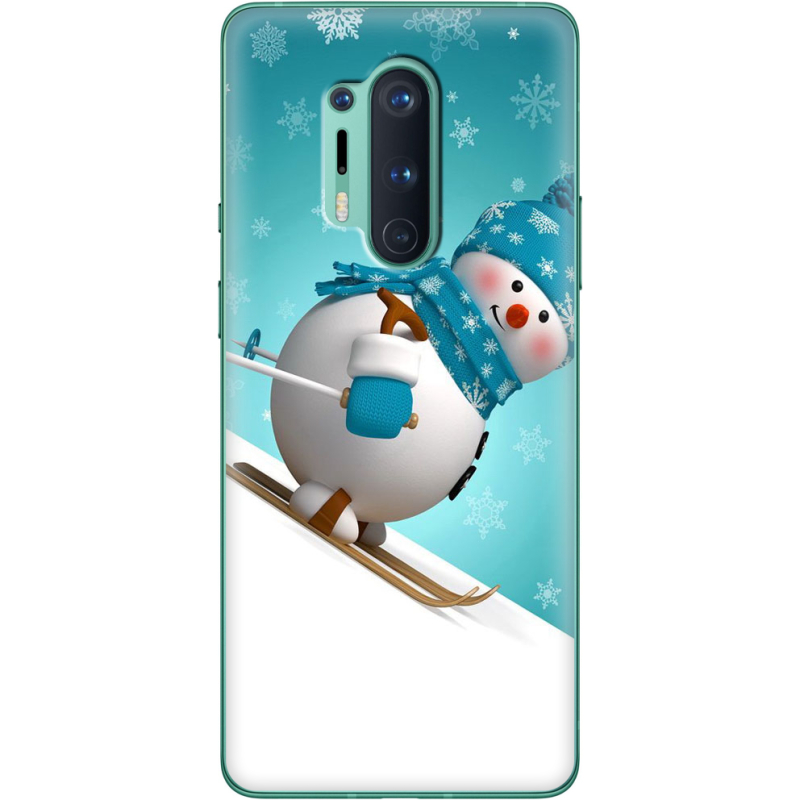 Чехол BoxFace OnePlus 8 Pro Skier Snowman