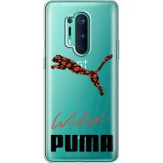 Прозрачный чехол BoxFace OnePlus 8 Pro Wild Cat