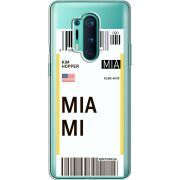 Прозрачный чехол BoxFace OnePlus 8 Pro Ticket Miami