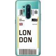 Прозрачный чехол BoxFace OnePlus 8 Pro Ticket London