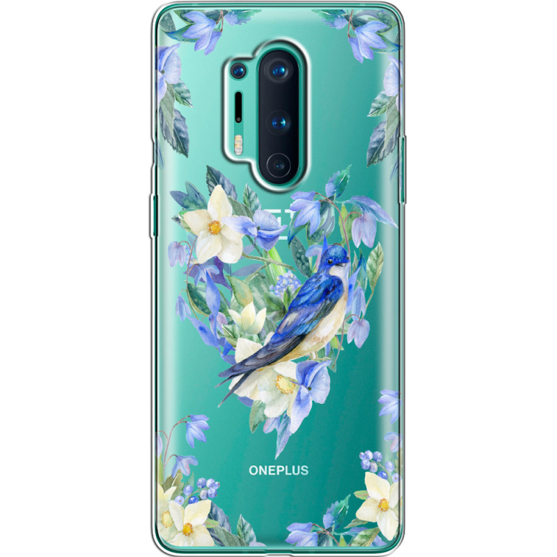 Прозрачный чехол BoxFace OnePlus 8 Pro Spring Bird