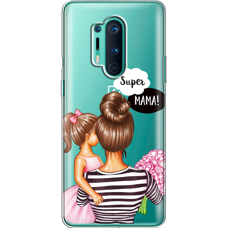 Прозрачный чехол BoxFace OnePlus 8 Pro Super Mama and Daughter