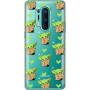 Прозрачный чехол BoxFace OnePlus 8 Pro Pattern Baby Yoda