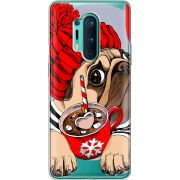 Прозрачный чехол BoxFace OnePlus 8 Pro Winter Puggy