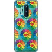 Прозрачный чехол BoxFace OnePlus 8 Pro Hippie Flowers