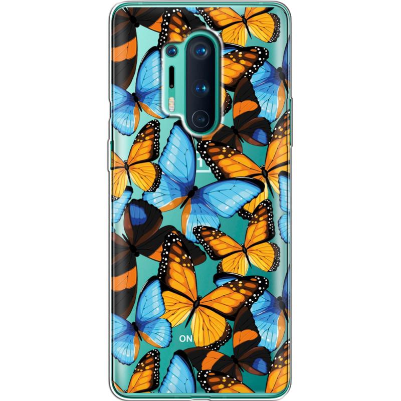 Прозрачный чехол BoxFace OnePlus 8 Pro Butterfly Morpho