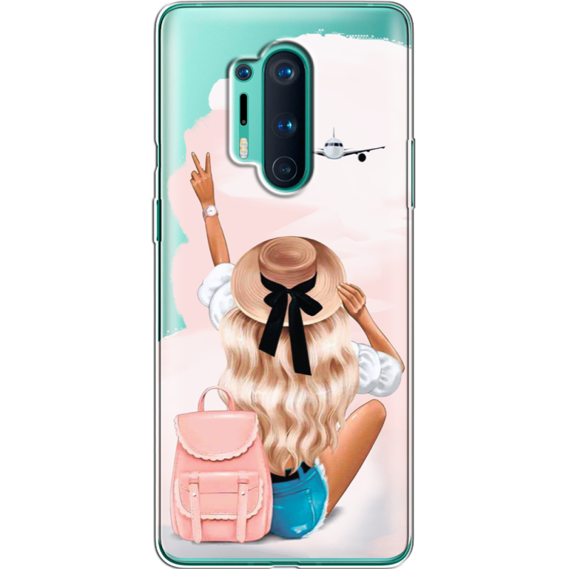 Прозрачный чехол BoxFace OnePlus 8 Pro Travel Girl