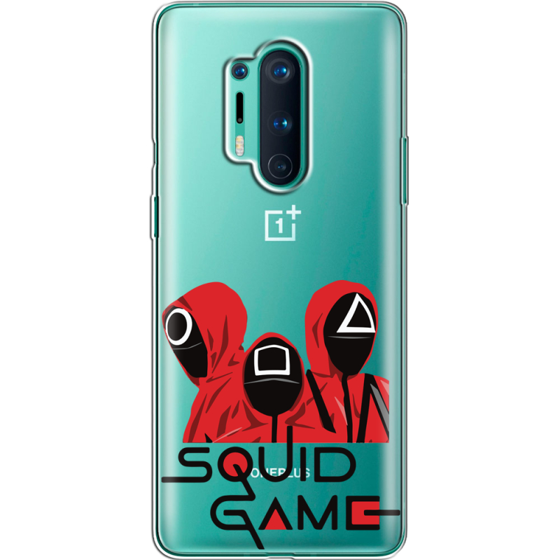 Прозрачный чехол BoxFace OnePlus 8 Pro siquid game люди в красном