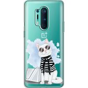 Прозрачный чехол BoxFace OnePlus 8 Pro Cat Style