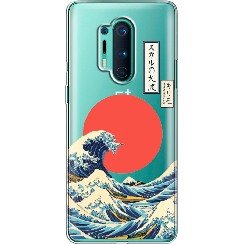 Прозрачный чехол BoxFace OnePlus 8 Pro Большая волна в Канагаве