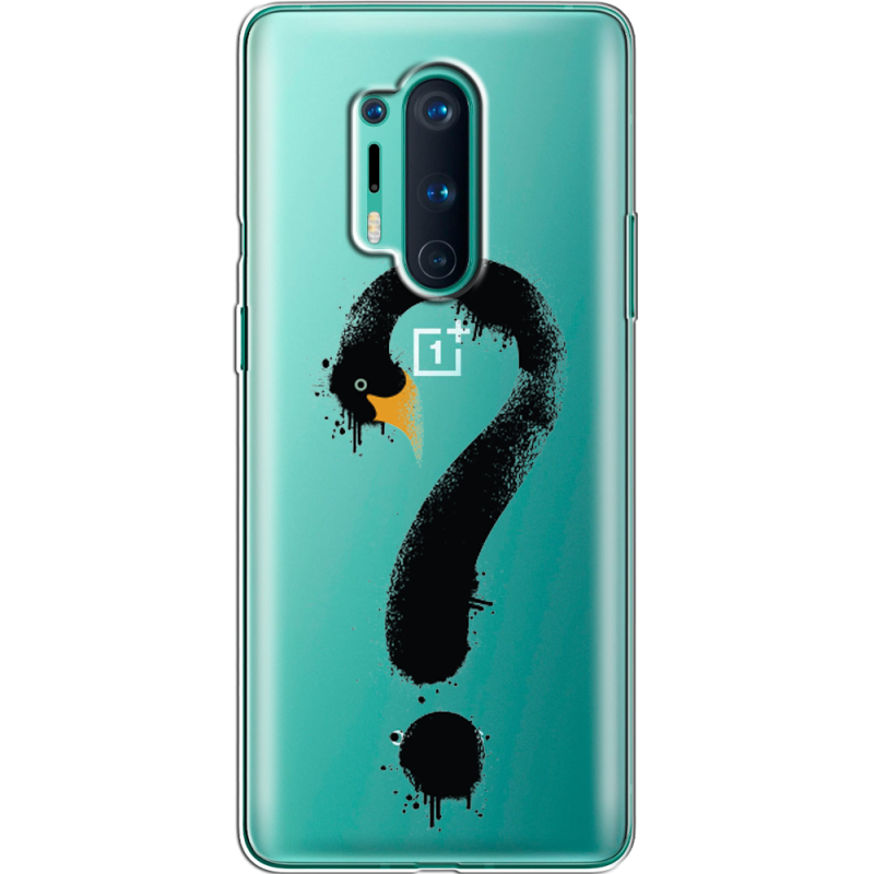 Прозрачный чехол BoxFace OnePlus 8 Pro Swan question