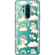 Прозрачный чехол BoxFace OnePlus 8 Pro Unicorns