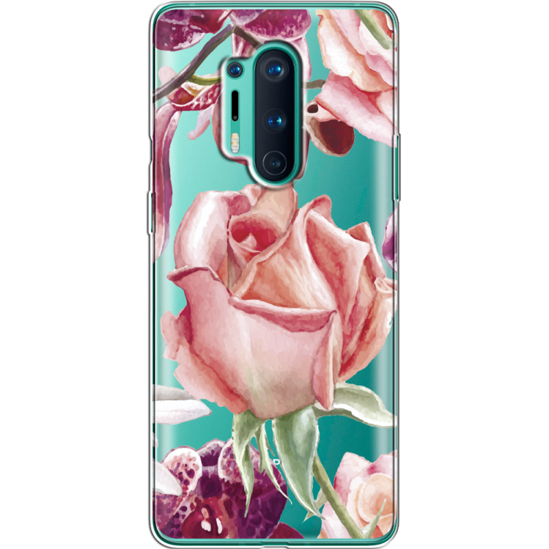 Прозрачный чехол BoxFace OnePlus 8 Pro Rose