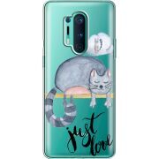 Прозрачный чехол BoxFace OnePlus 8 Pro Just Love