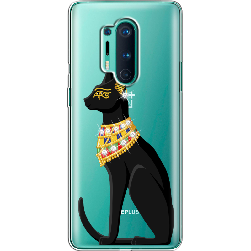 Чехол со стразами OnePlus 8 Pro Egipet Cat