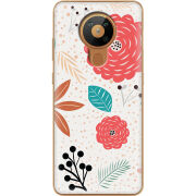 Чехол BoxFace Nokia 5.3 Line Flowers