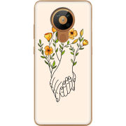 Чехол BoxFace Nokia 5.3 Flower Hands