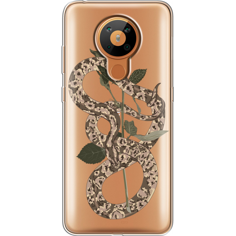 Прозрачный чехол BoxFace Nokia 5.3 Glamor Snake