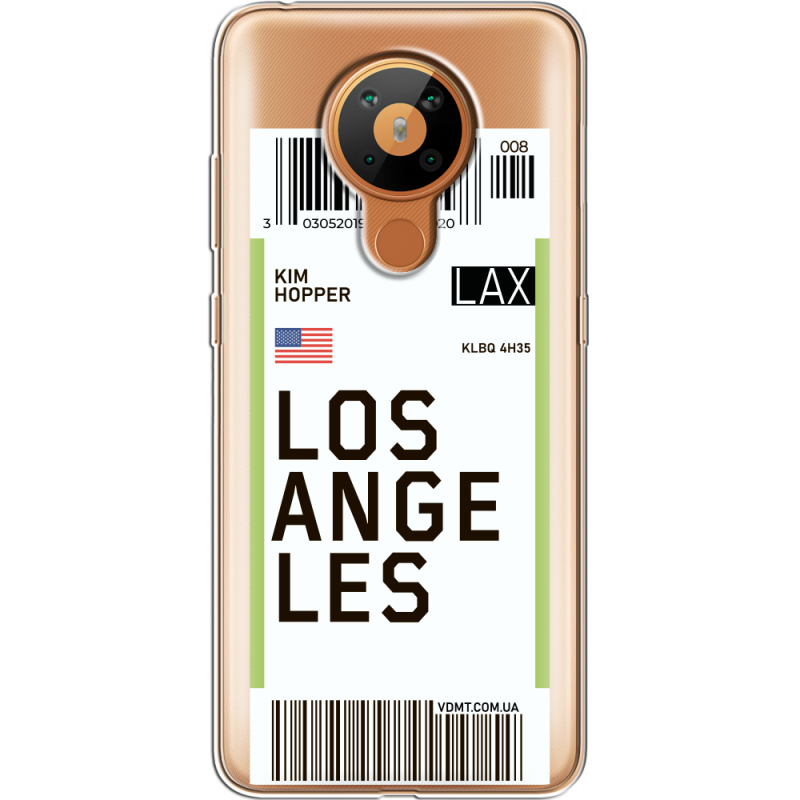 Прозрачный чехол BoxFace Nokia 5.3 Ticket Los Angeles