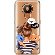 Прозрачный чехол BoxFace Nokia 5.3 Super Mama and Son