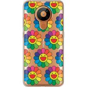 Прозрачный чехол BoxFace Nokia 5.3 Hippie Flowers